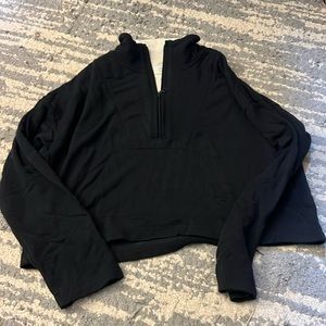 Aerie Offline Large black quarter zip - NEVER WORN